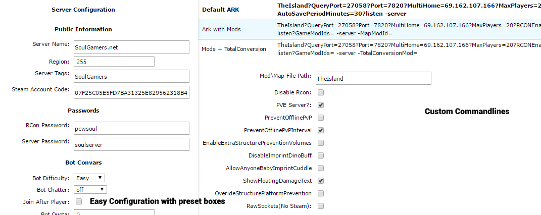 ark survival evolved game server hosting ark classic flyers mod command lines